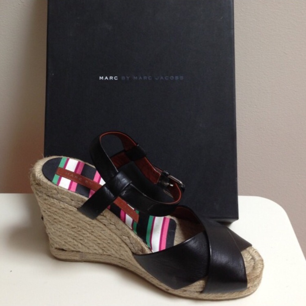 Slightly used MArc Jacobs espadrilles with heels